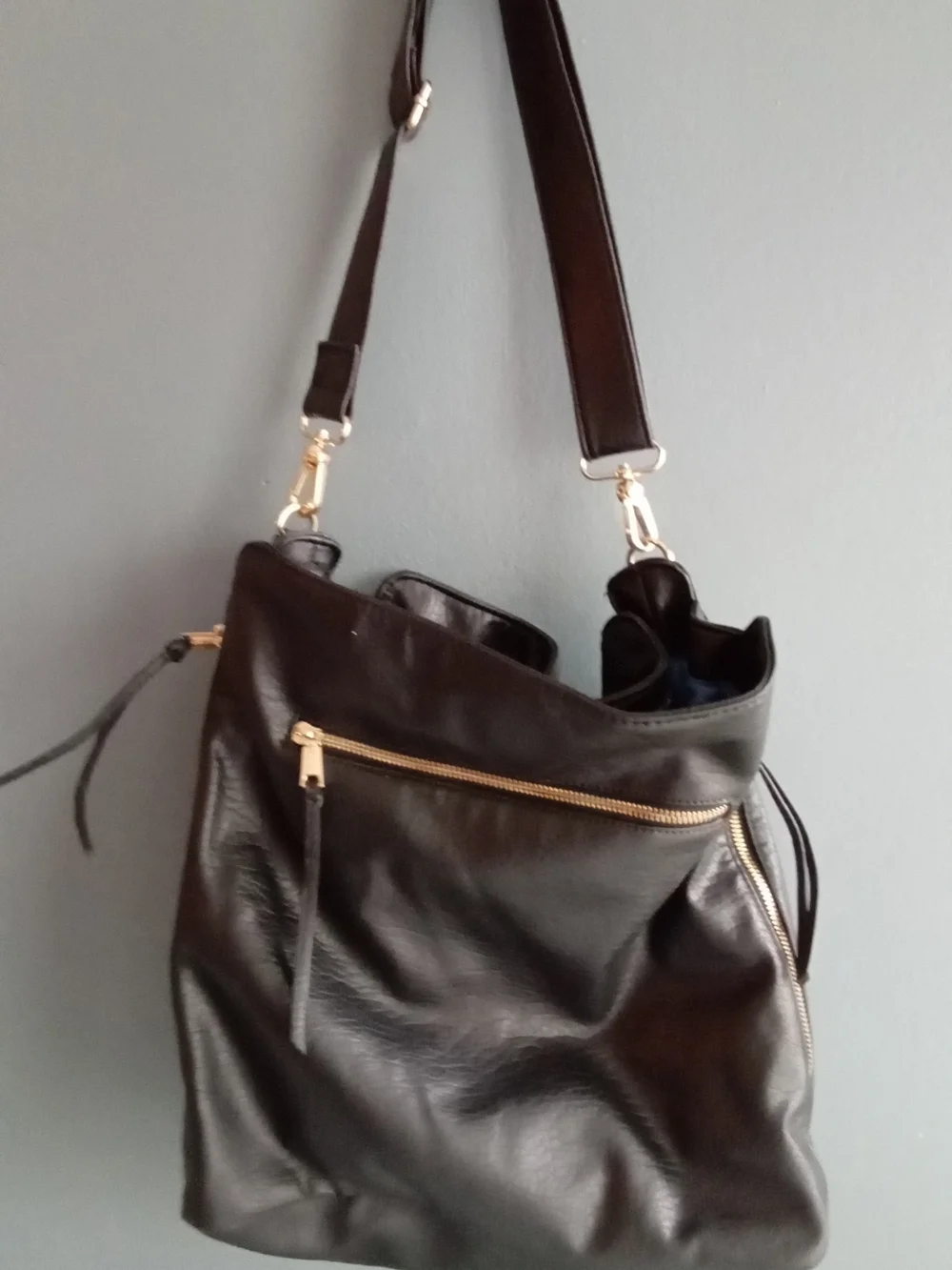 Juicy Couture Black Shoulder Hobo with Gold‎ Hardware